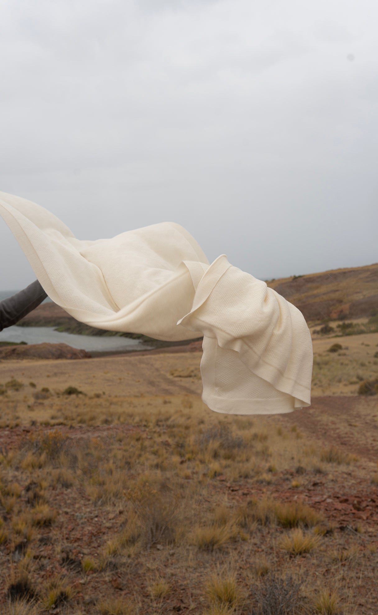 Oversized merino wool scarf